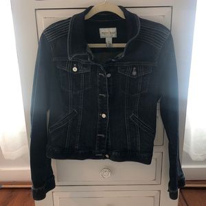 White House Black Market cropped denim jacket